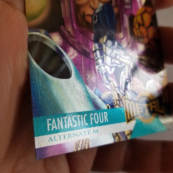 Vintage Marvel Metal trading card 1995 Fantastic Four Alternate M card #129 - Picture 3 of 13